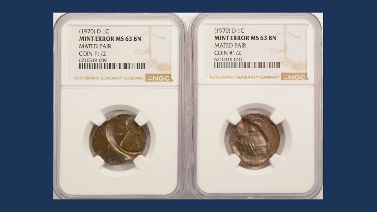 1970 Lincoln Cent (Modern): Brockage
