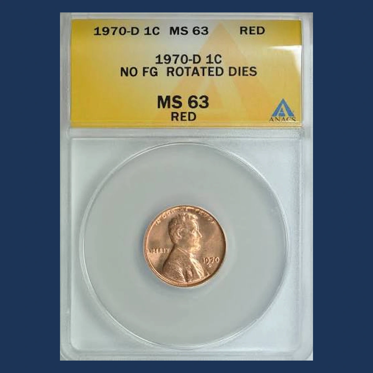 1970 Lincoln Cent (Modern): Rotated Dies