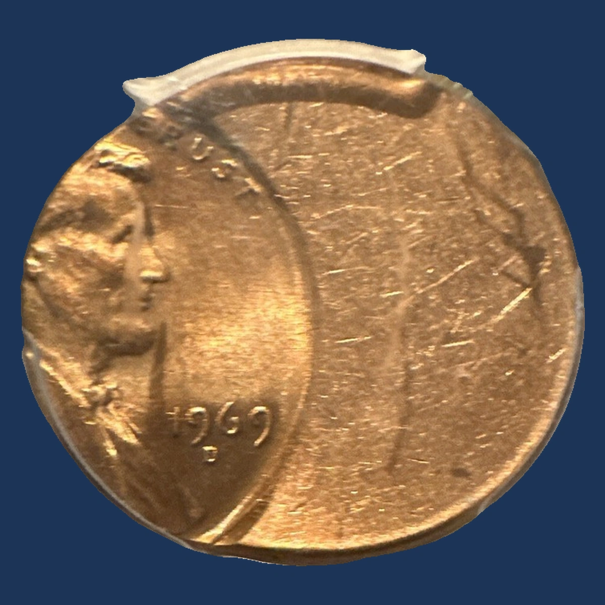 1969 Lincoln Penny: Off-Center Strike