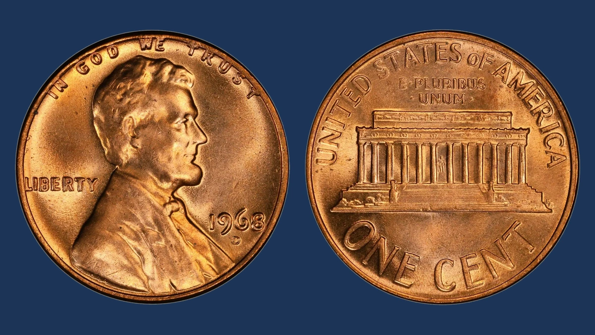 1968 Lincoln Penny: Repunched Mintmark