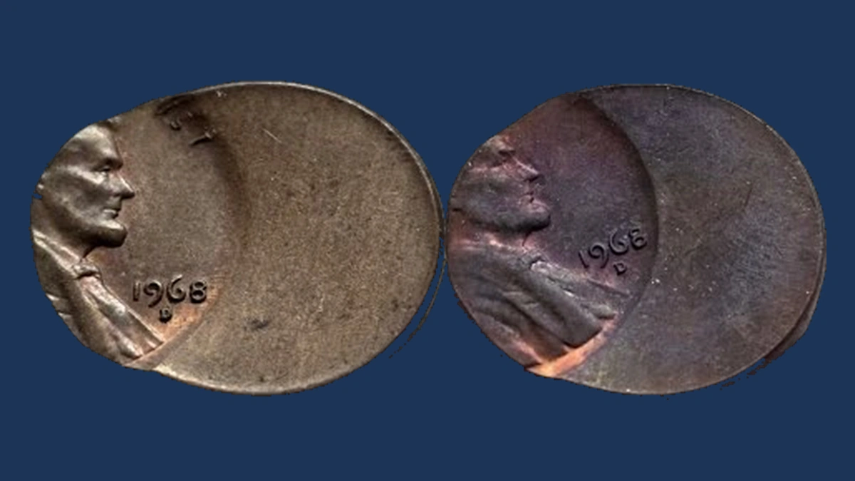 1968 Lincoln Penny: Off-Center Strike
