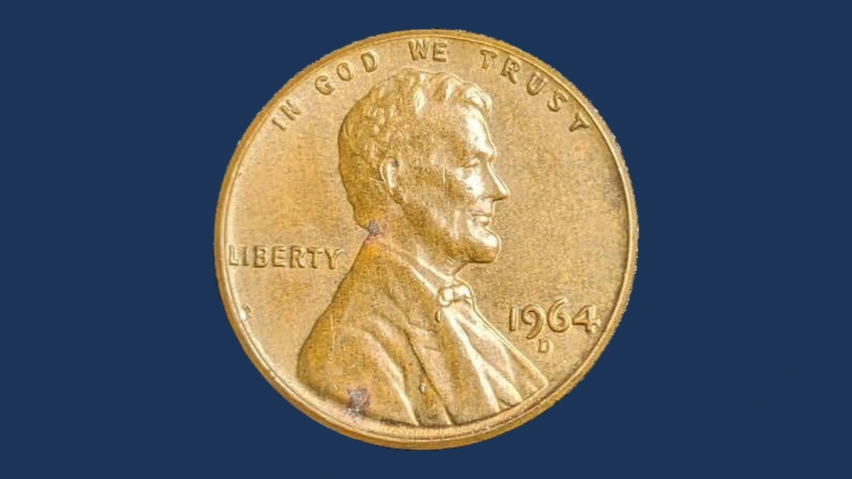 1964 Lincoln Cent (Modern): Die Break