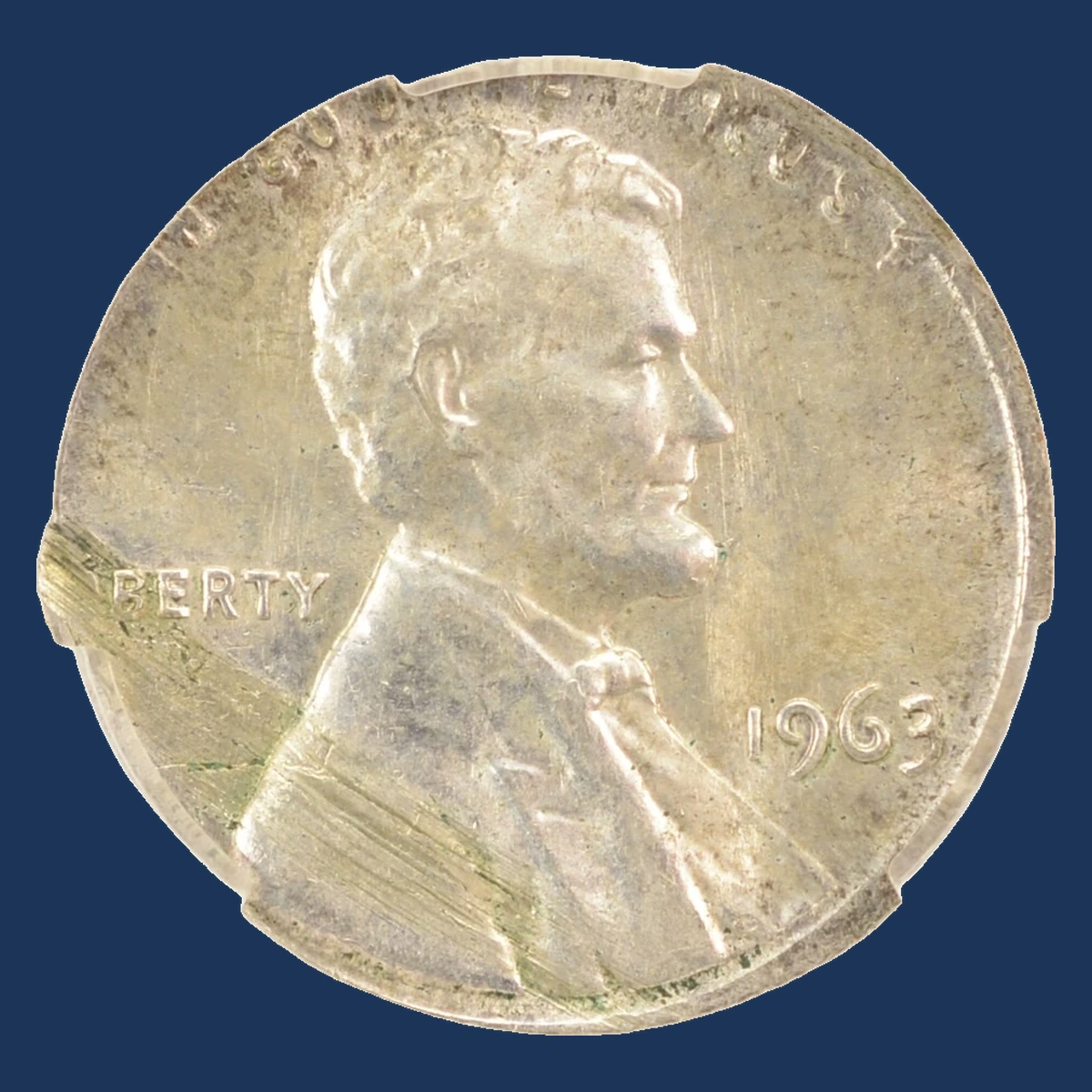 1963 Lincoln Penny: Struck on a Silver Dime Planchet