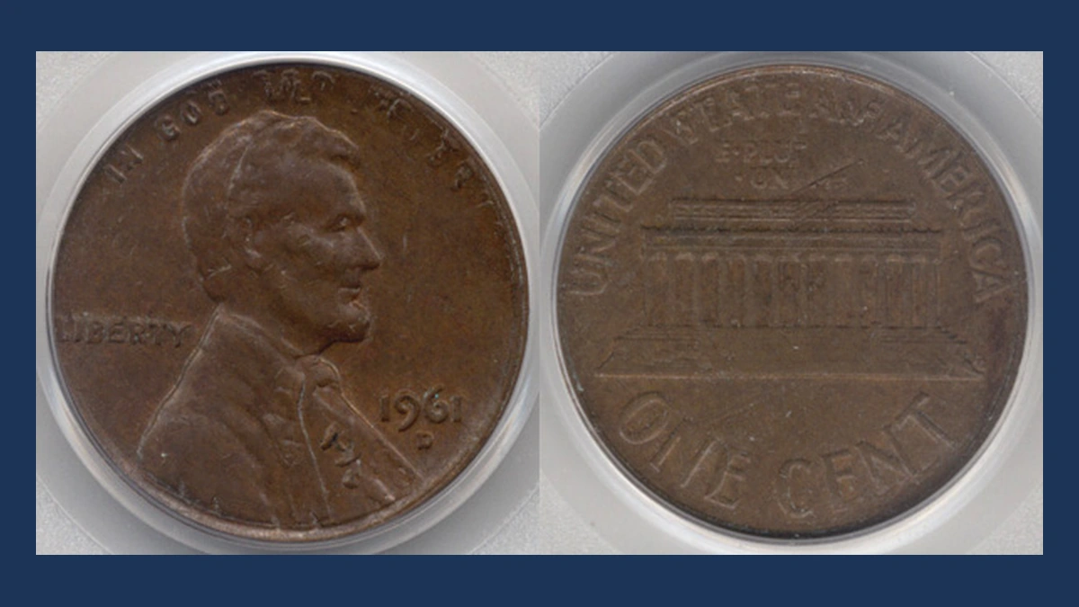 1961 Lincoln Cent (Modern): Overstrike / Double Denomination
