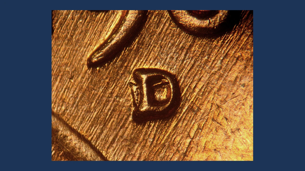 1961 Lincoln Penny: D over a Sideways D