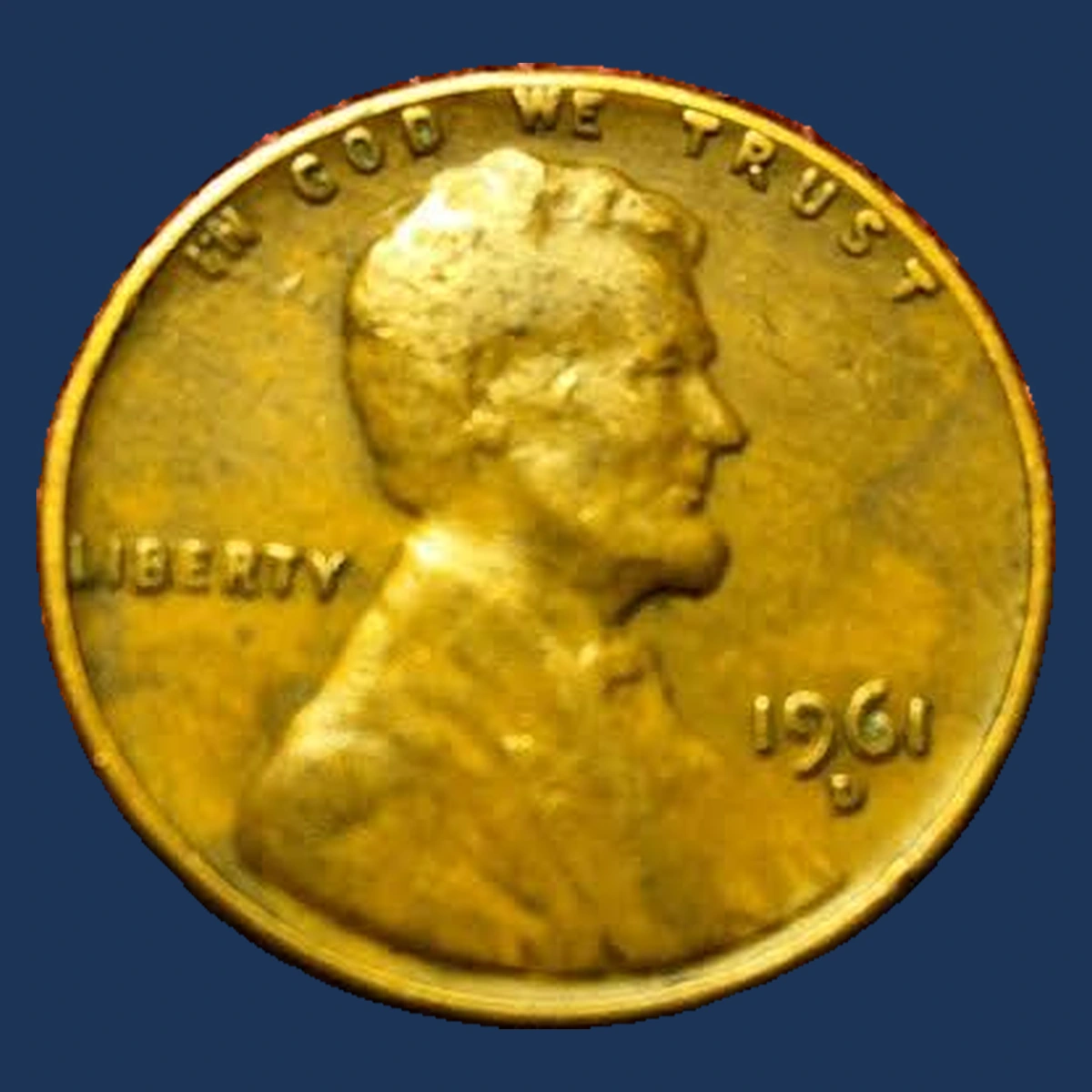 1961 Lincoln Cent (Modern): Die Break
