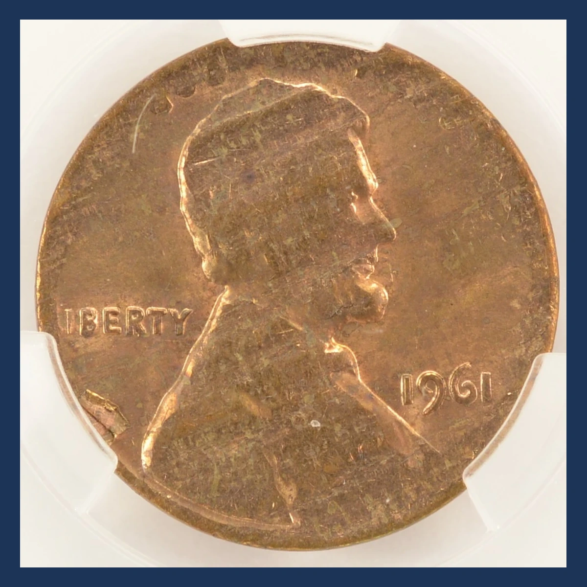 1961 Lincoln Penny: Struck on a Split Planchet