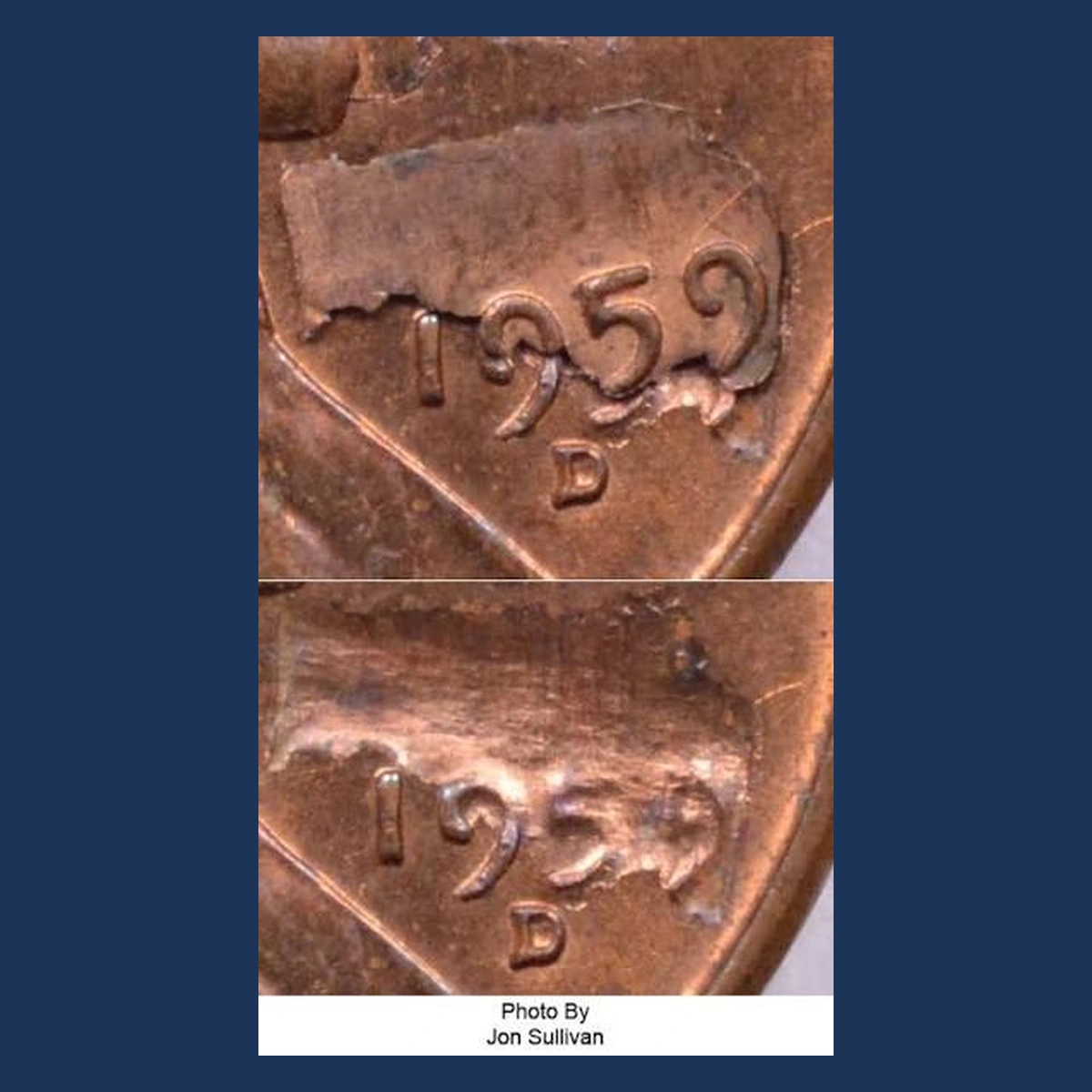 1959 Lincoln Penny: Lamination / Split Planchet
