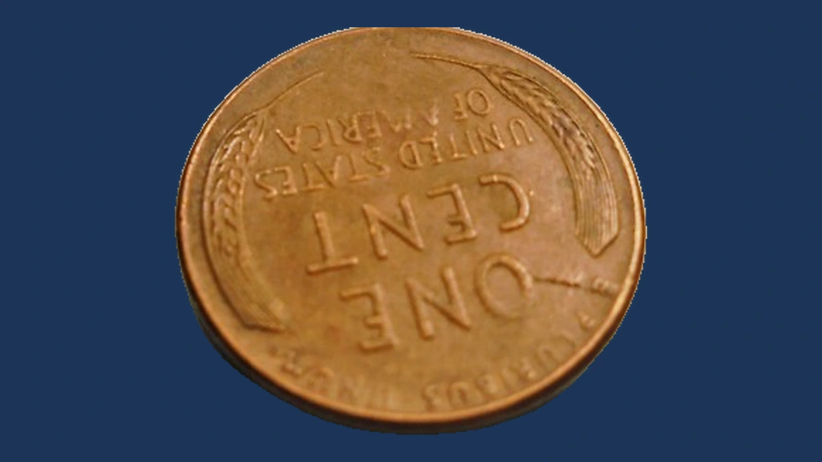 1957 Wheat Penny: Lamination / Split Planchet