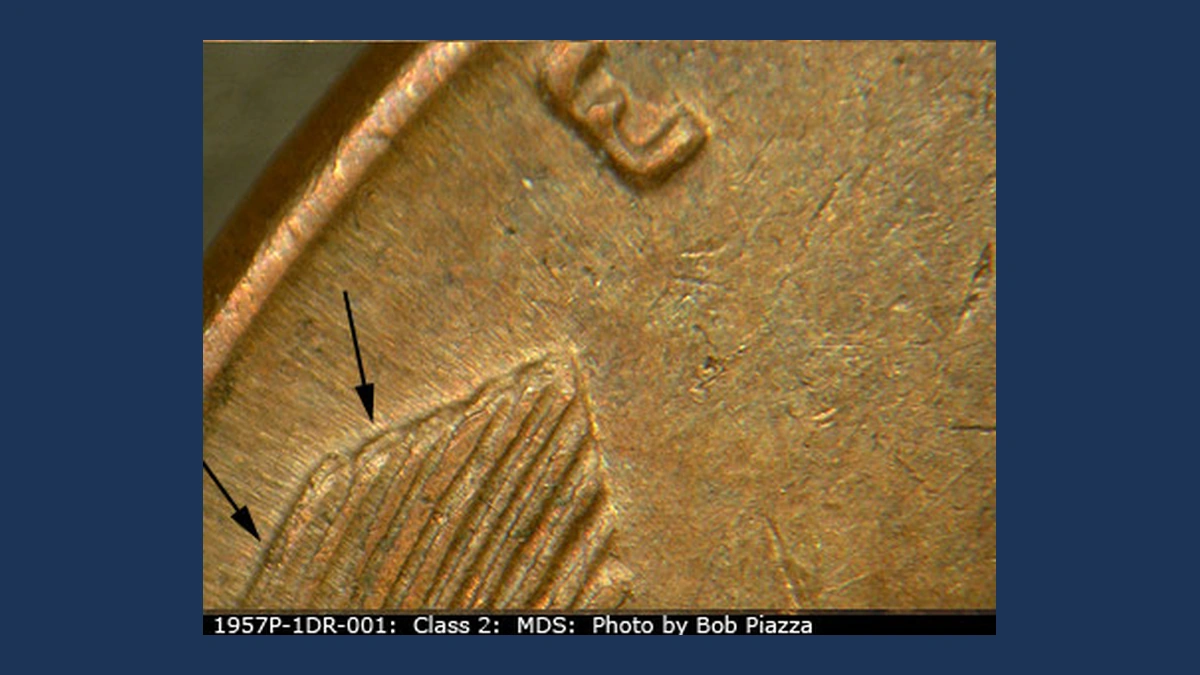 1957 Wheat Penny: Doubled Die Reverse