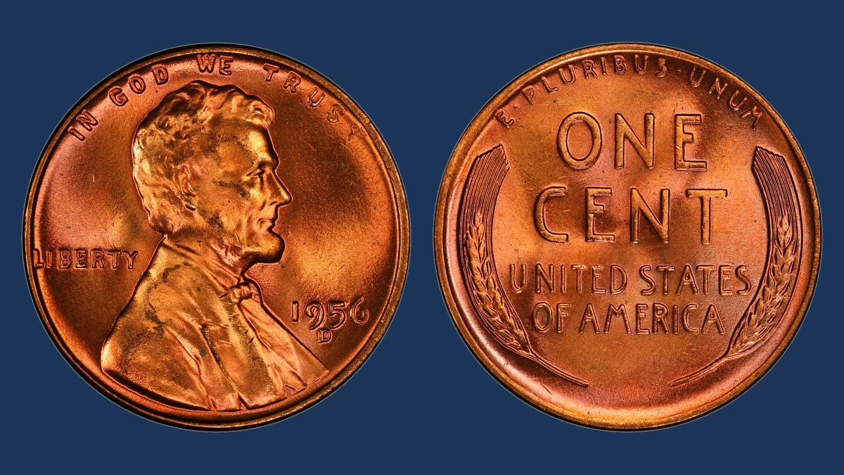 1956 Wheat Penny: Repunched Mintmark
