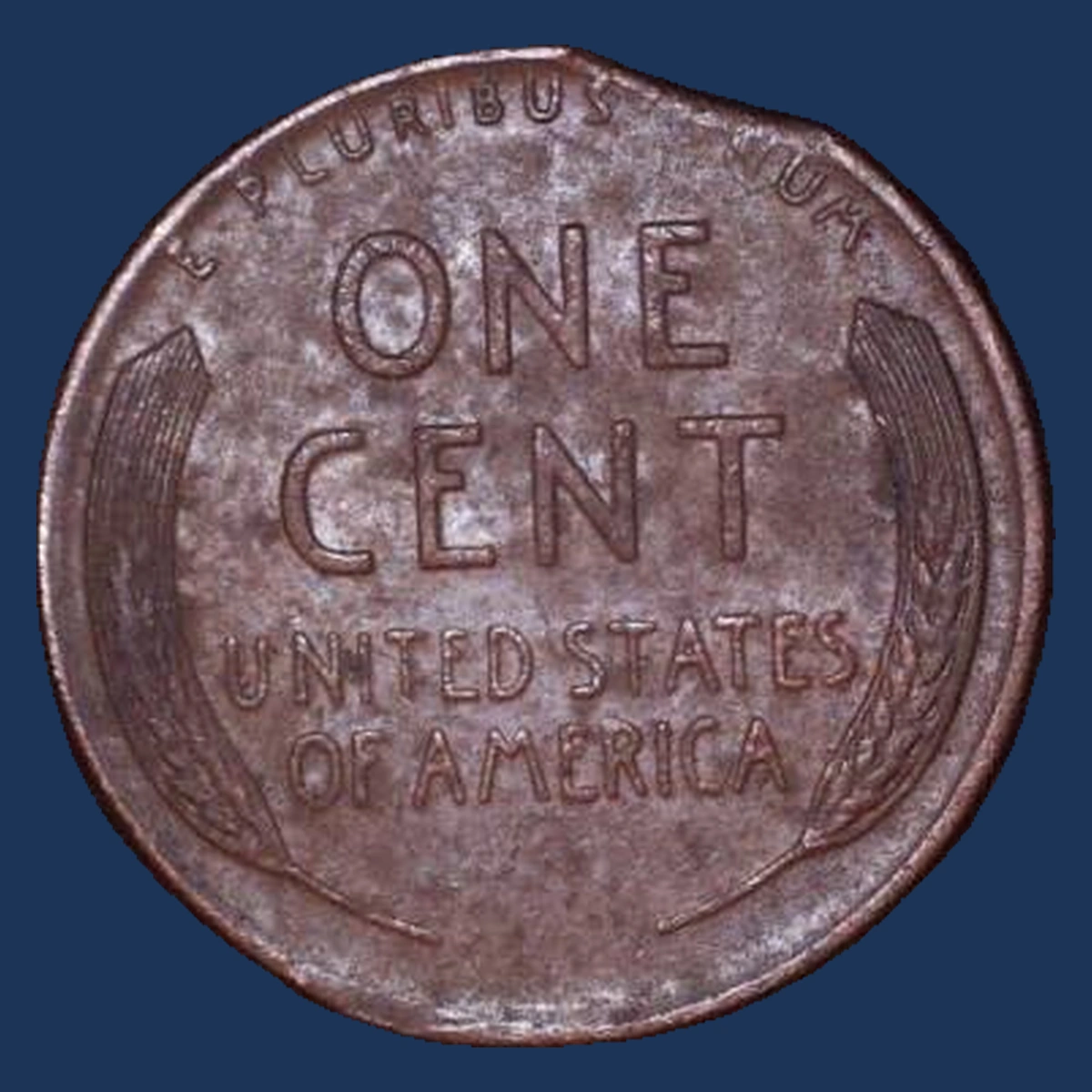 1956 Lincoln Cent (Wheat Reverse): Clipped Planchet