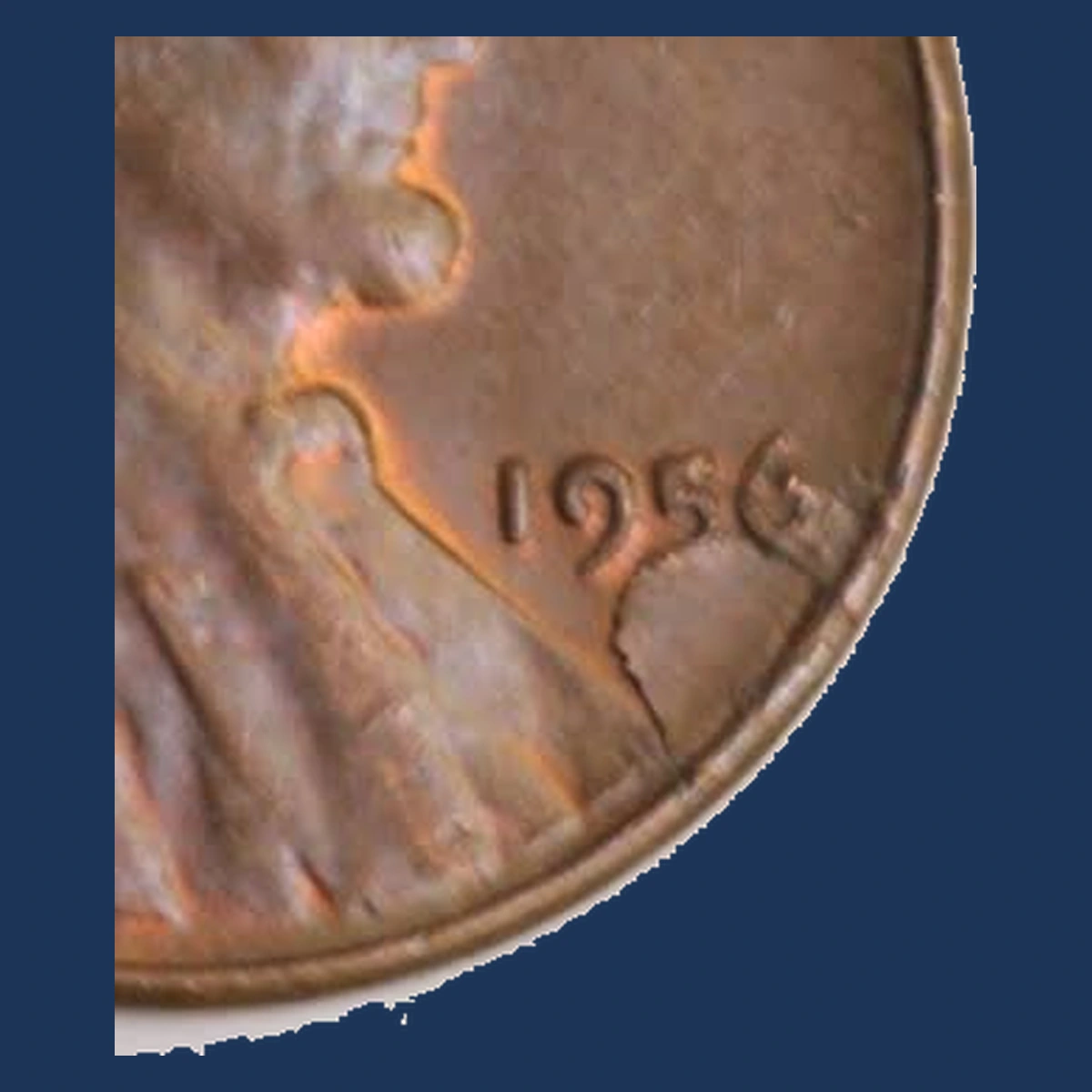 1956 Lincoln Cent (Wheat Reverse): Lamination