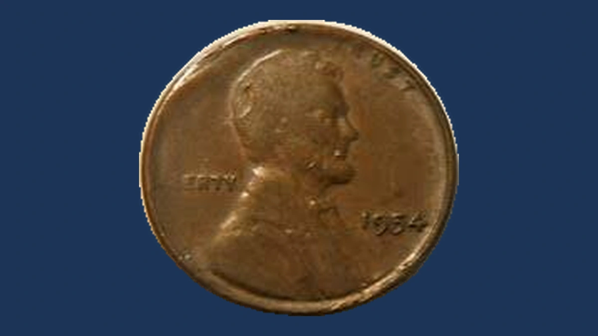 1954 Lincoln Cent (Wheat Reverse): Weak Strike