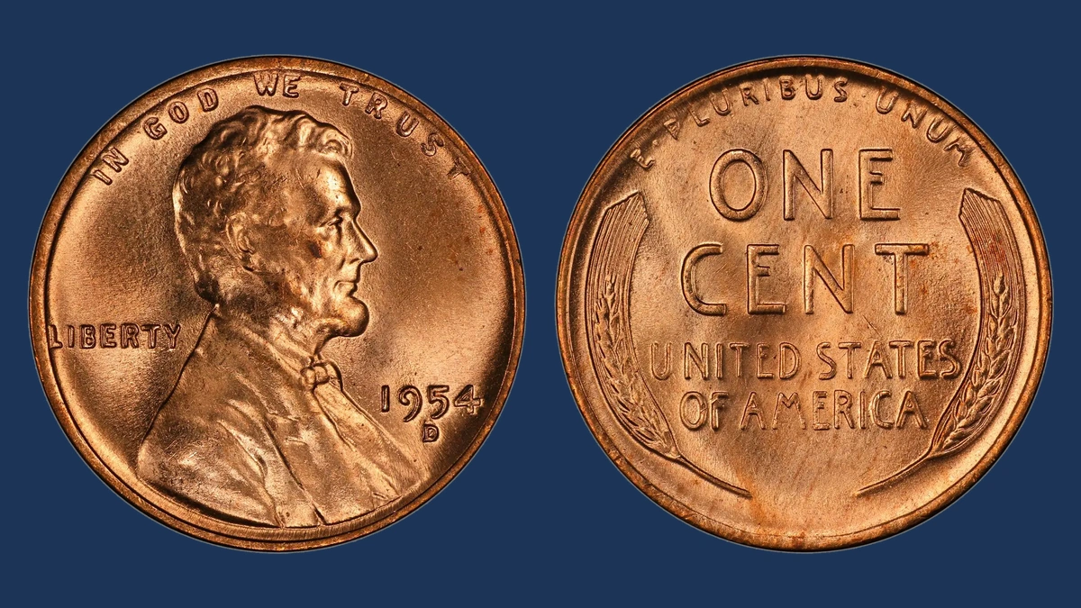 1954 Wheat Penny: Repunched Mintmark