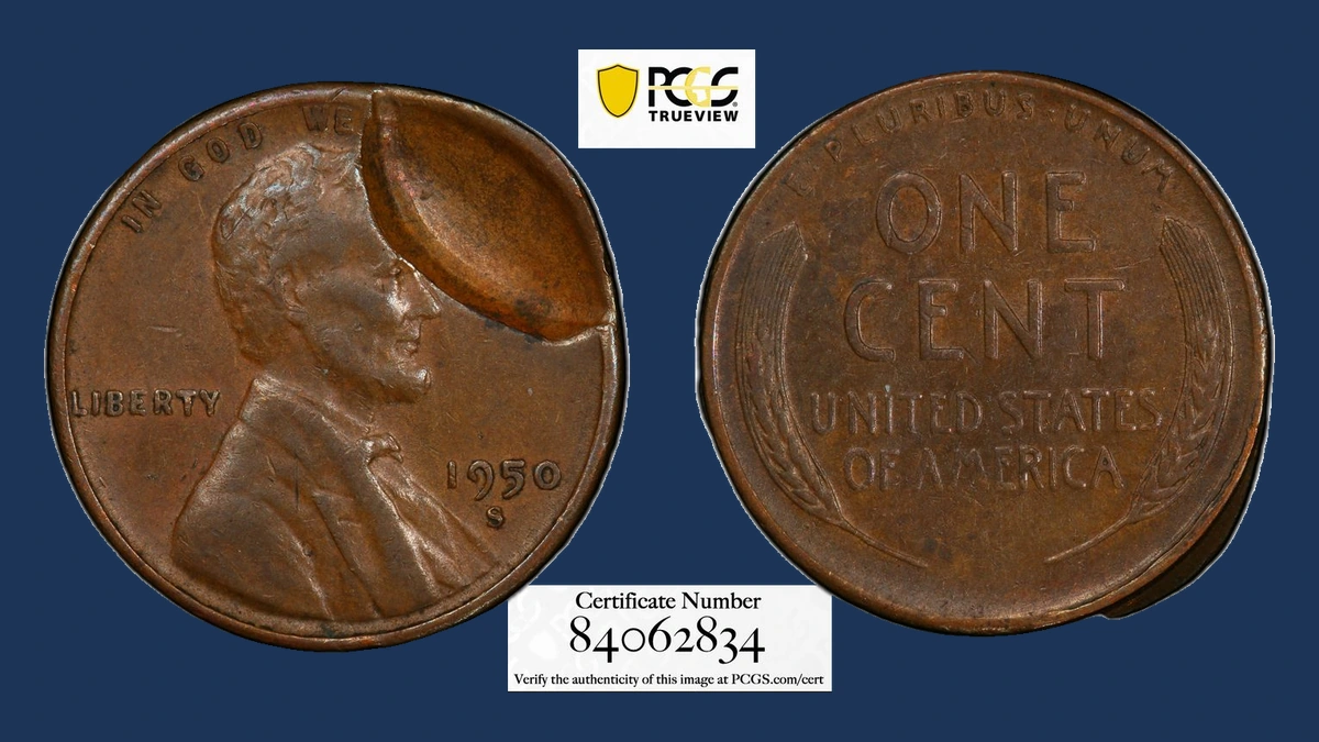 1950 Lincoln Cent (Wheat Reverse): Indent