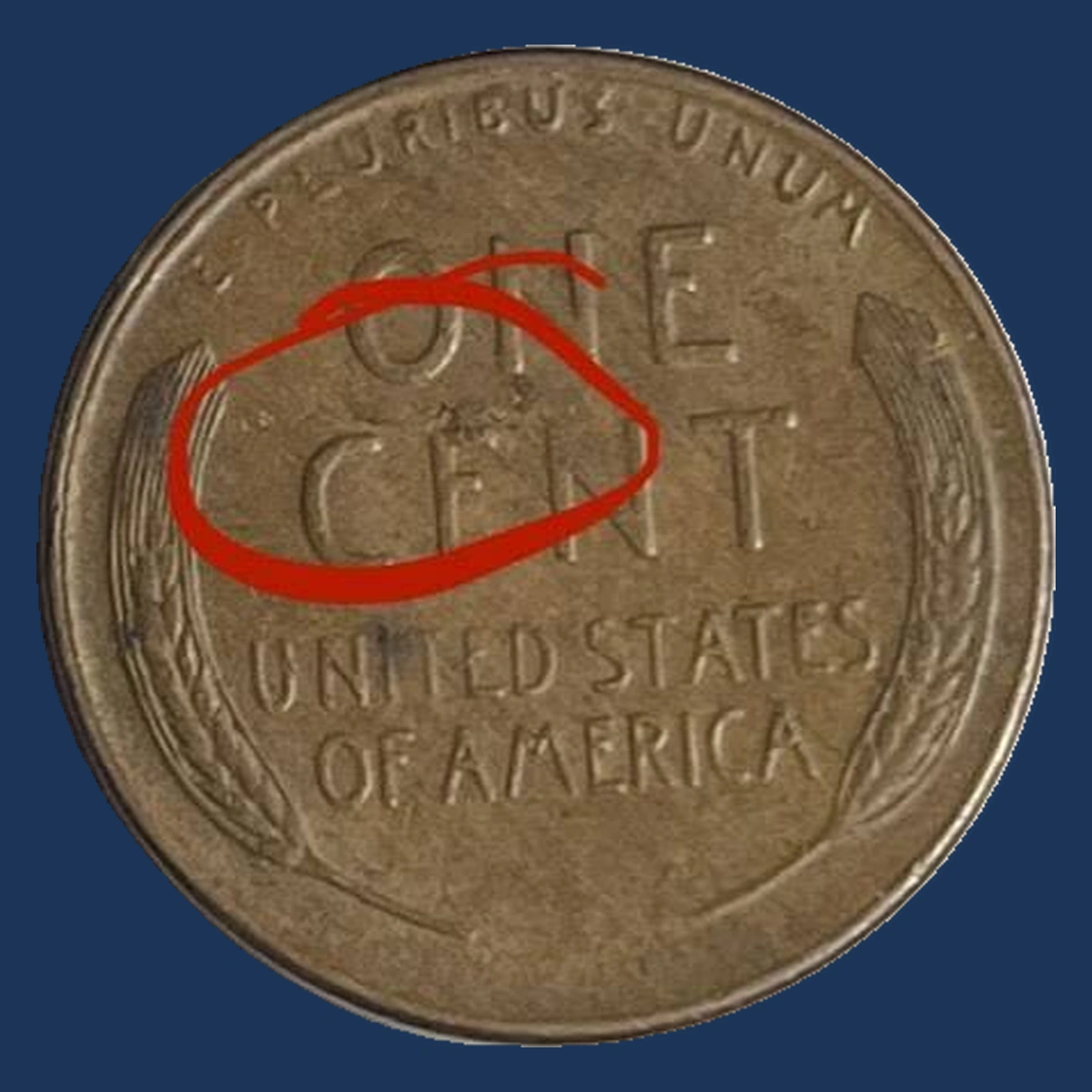 1950 Lincoln Cent (Wheat Reverse): Lamination