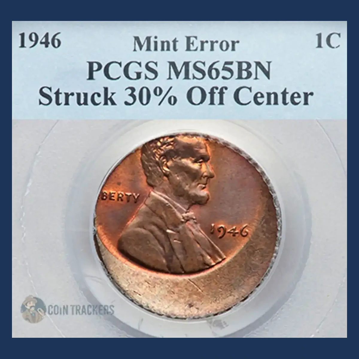 1946 Wheat Penny: Off-Center Strike