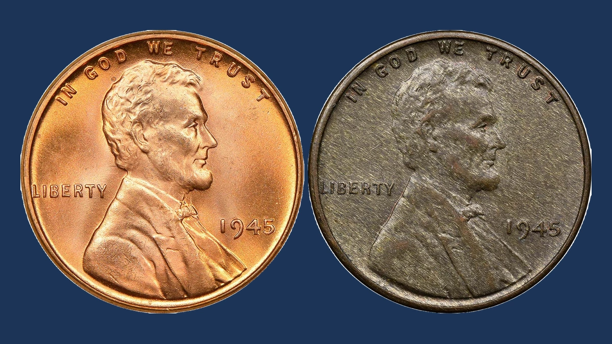 1945 Wheat Penny: Wrong Planchet / Off-Metal Strike