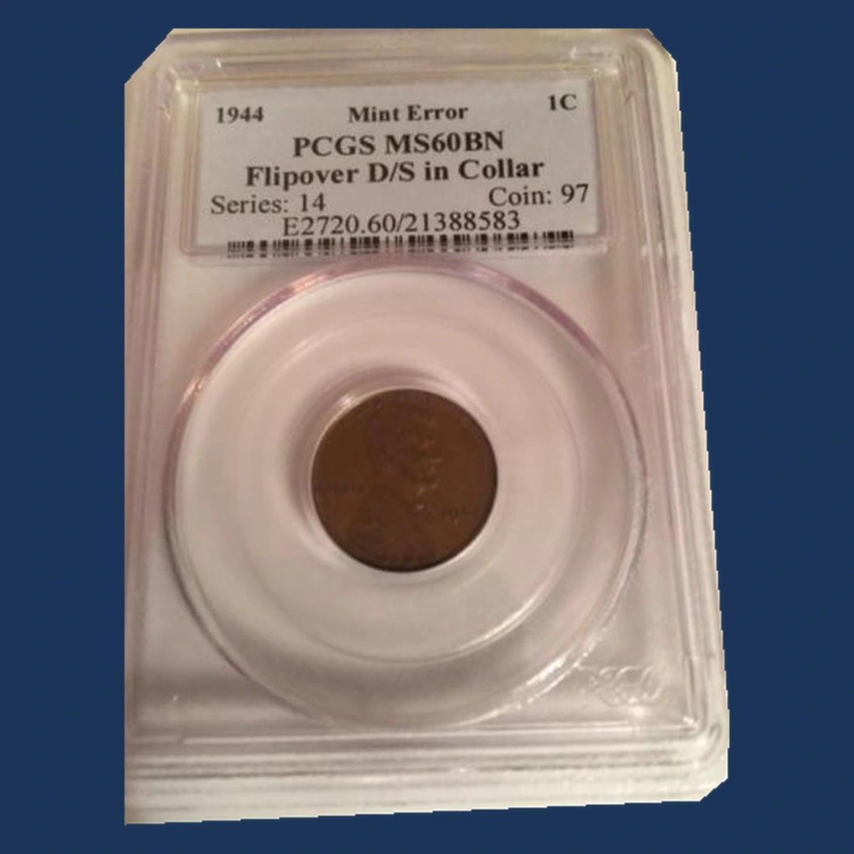 1944 Lincoln Cent (Wheat Reverse): Multiple Strike