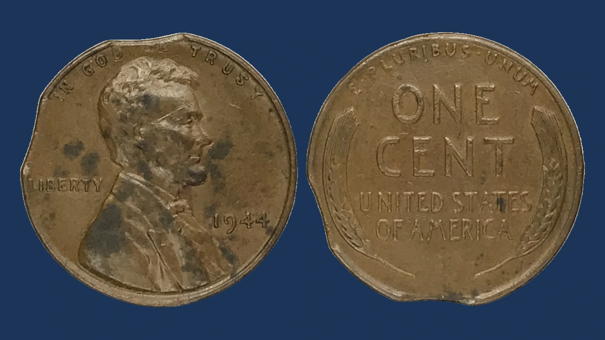 1944 Wheat Penny: Clipped Planchet