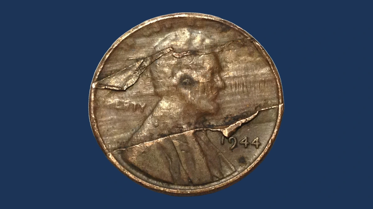 1944 Wheat Penny: Lamination / Split Planchet