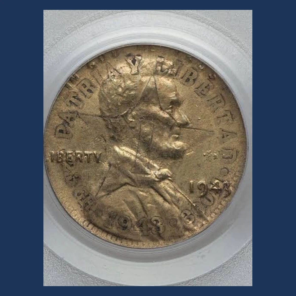 1943 Lincoln Cent (Wheat Reverse): Overstrike / Double Denomination