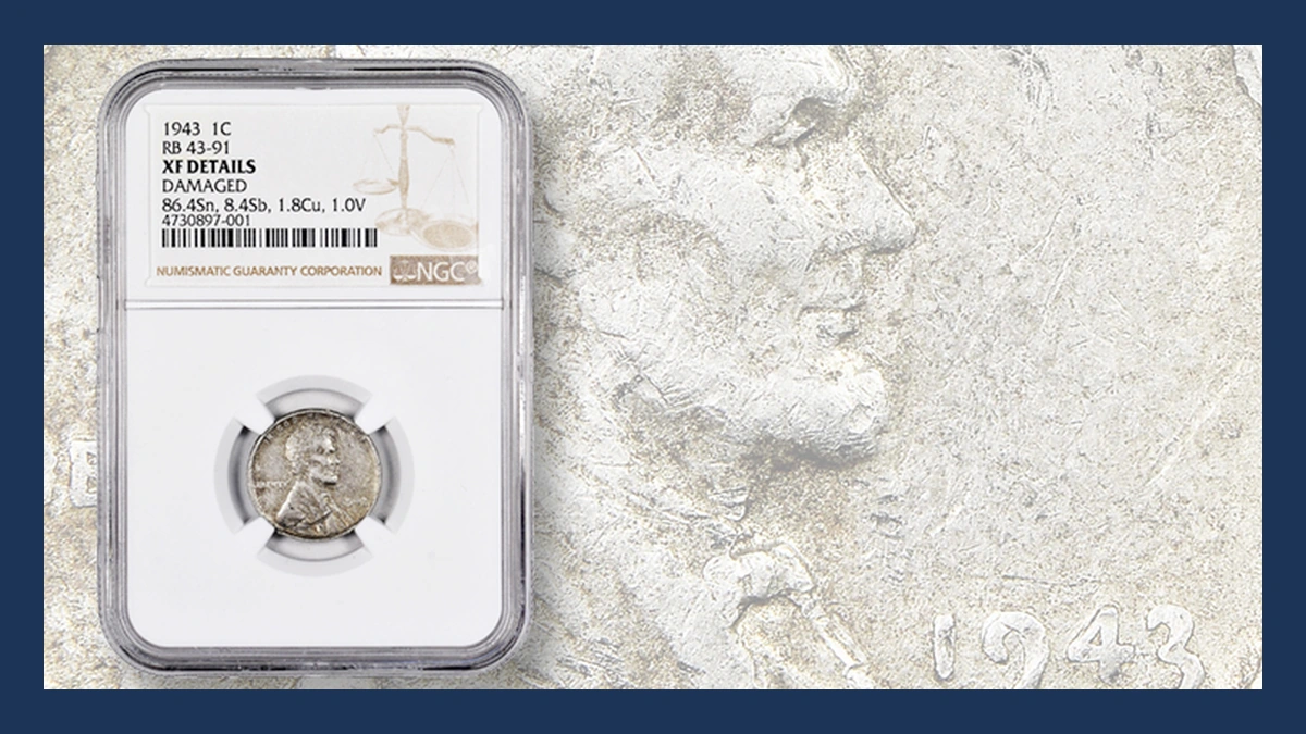 1943 Lincoln Cent (Wheat Reverse): Alloy Error