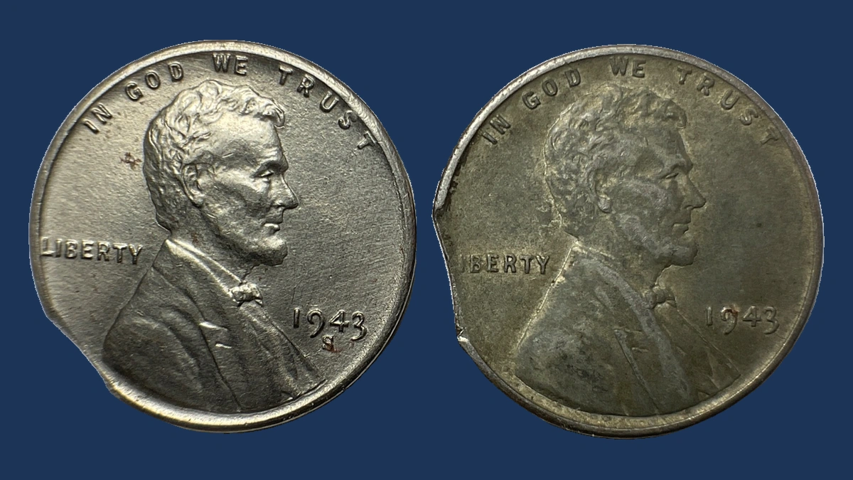 1943 Wheat Penny: Clipped Planchet