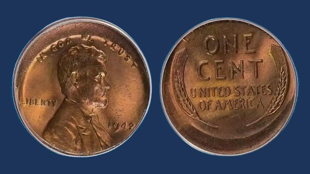 1942 Wheat Penny: Off-Center Strike
