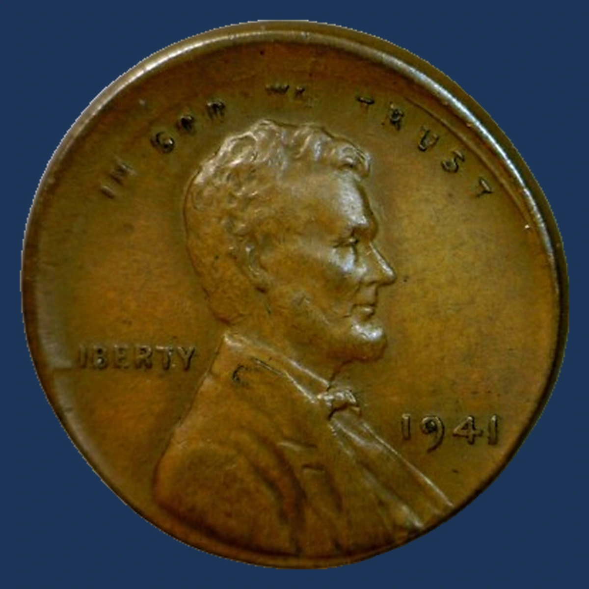 1941 Wheat Penny: Off-Center Strike