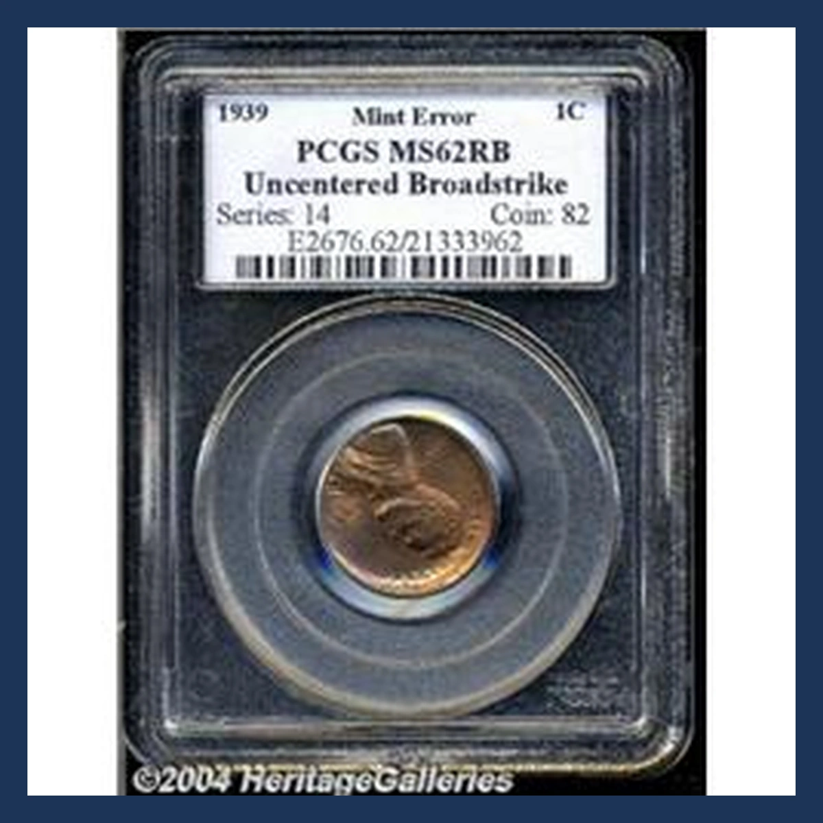 1939 Lincoln Cent (Wheat Reverse): Broadstrike