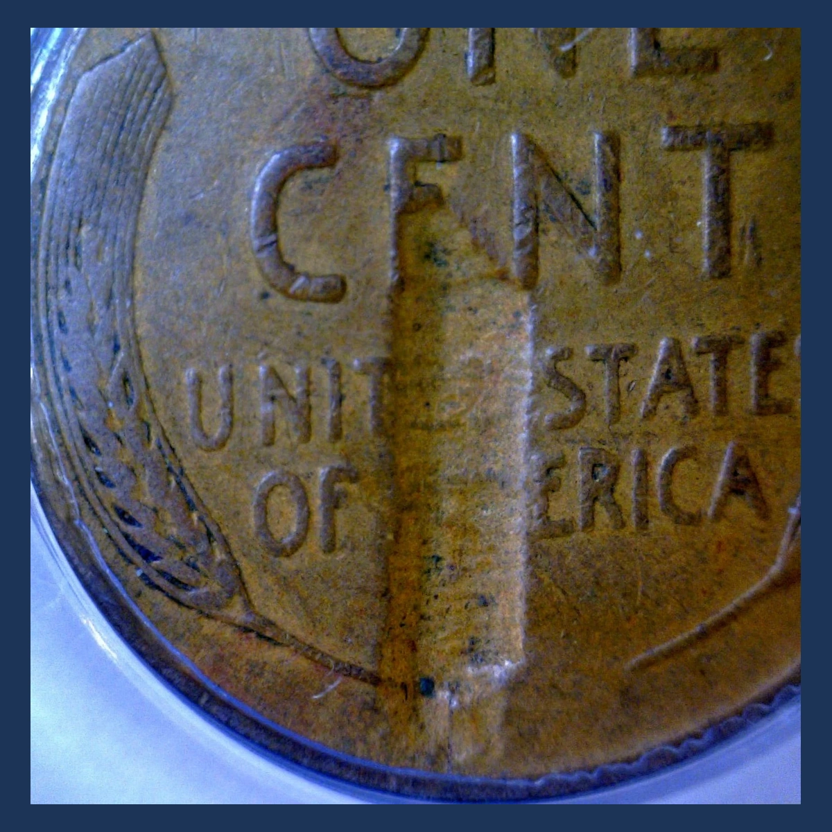 1937 Wheat Penny: Struck-Through Error