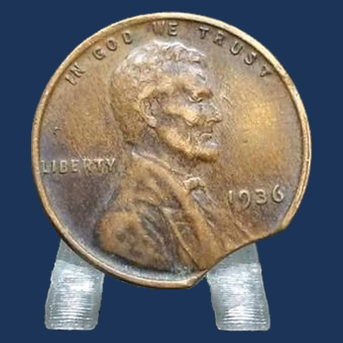 1936 Lincoln Cent (Wheat Reverse): Clipped Planchet
