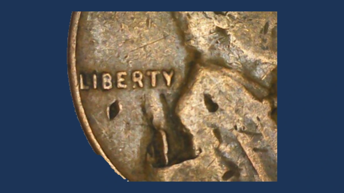 1936 Wheat Penny: Lamination / Split Planchet