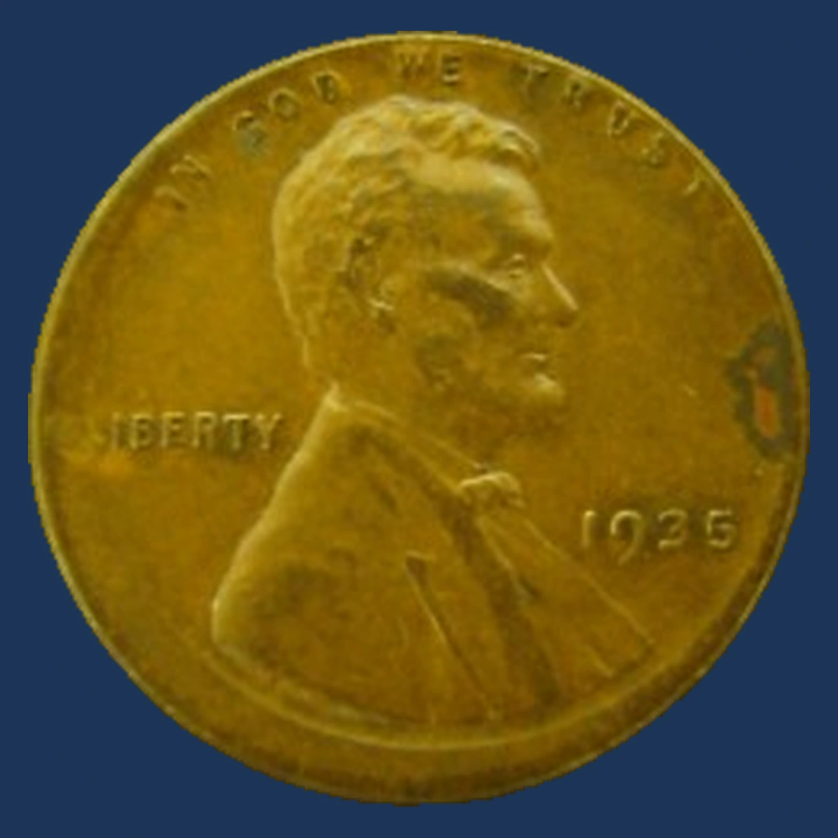 1935 Wheat Penny: Off-Center Strike