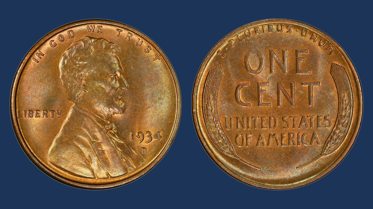 1934 Wheat Penny: Repunched Mintmark