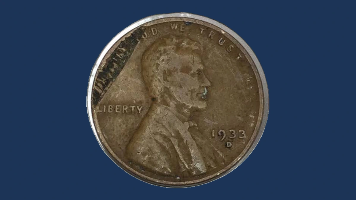 1933 Lincoln Cent (Wheat Reverse): Lamination