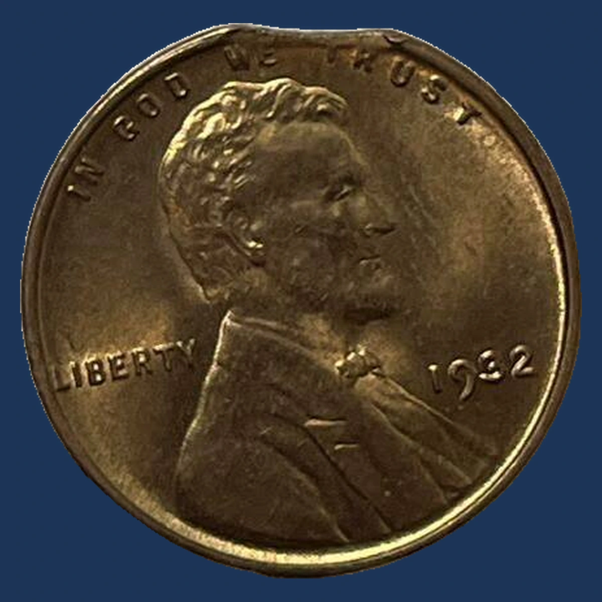 1932 Lincoln Cent (Wheat Reverse): Clipped Planchet