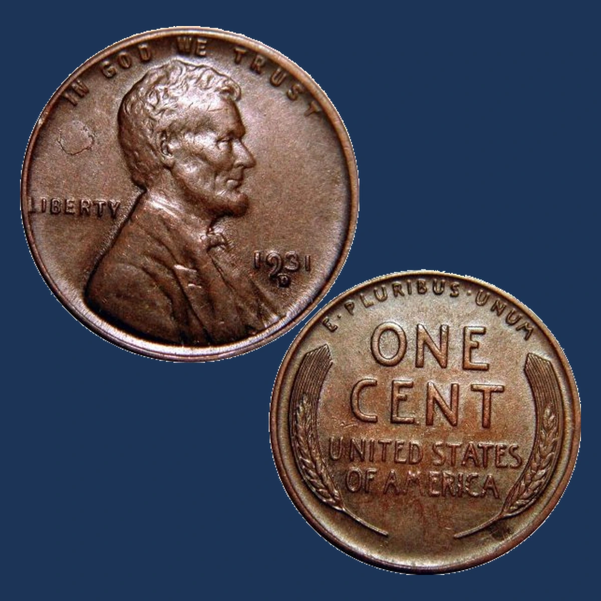1931 Wheat Penny: Lamination / Split Planchet