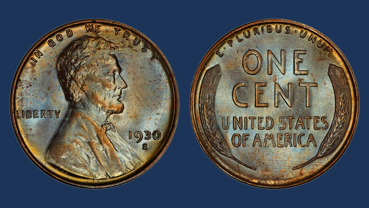 1930 Wheat Penny: Repunched Mintmark