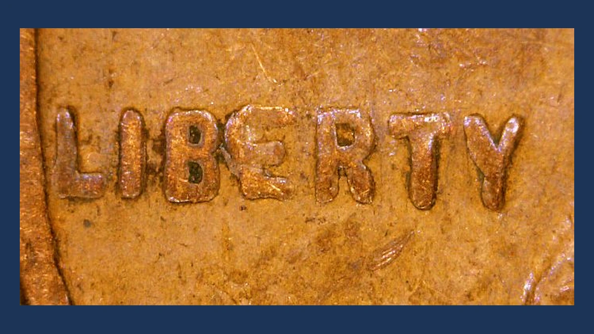 1930 Wheat Penny: BIE Die Break