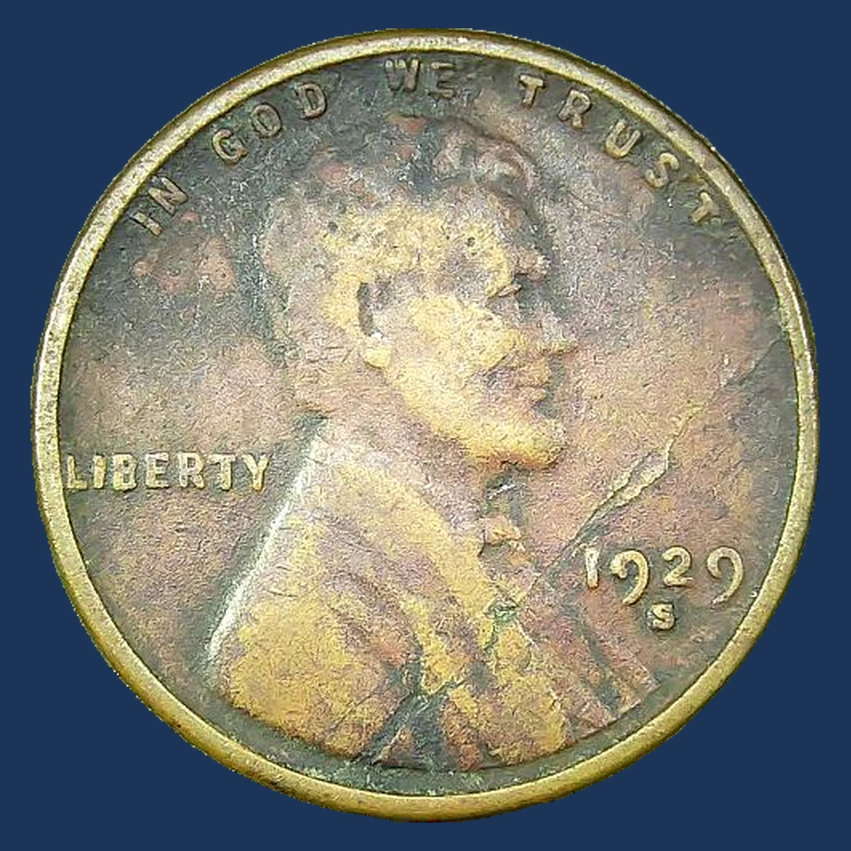 1929 Lincoln Cent (Wheat Reverse): Lamination