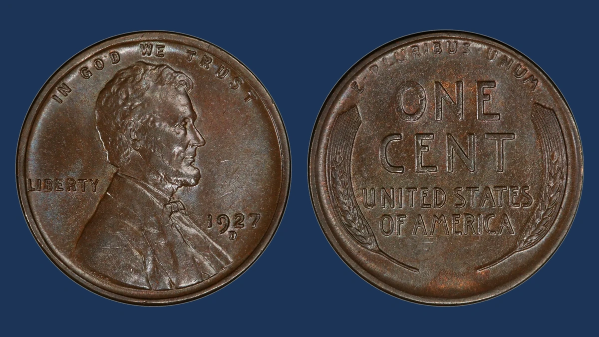 1927 Wheat Penny: Repunched Mintmark
