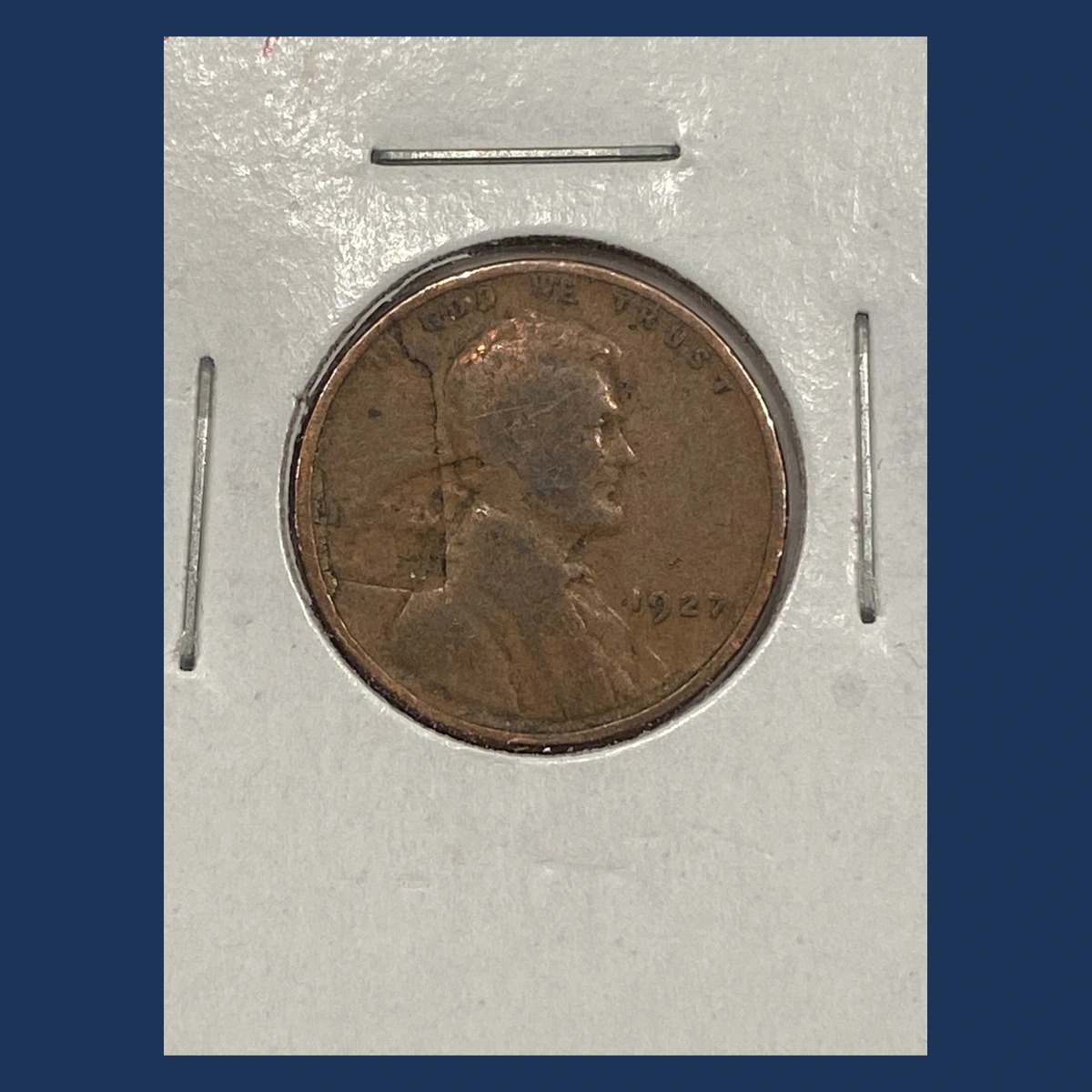 1927 Wheat Penny: Lamination / Split Planchet