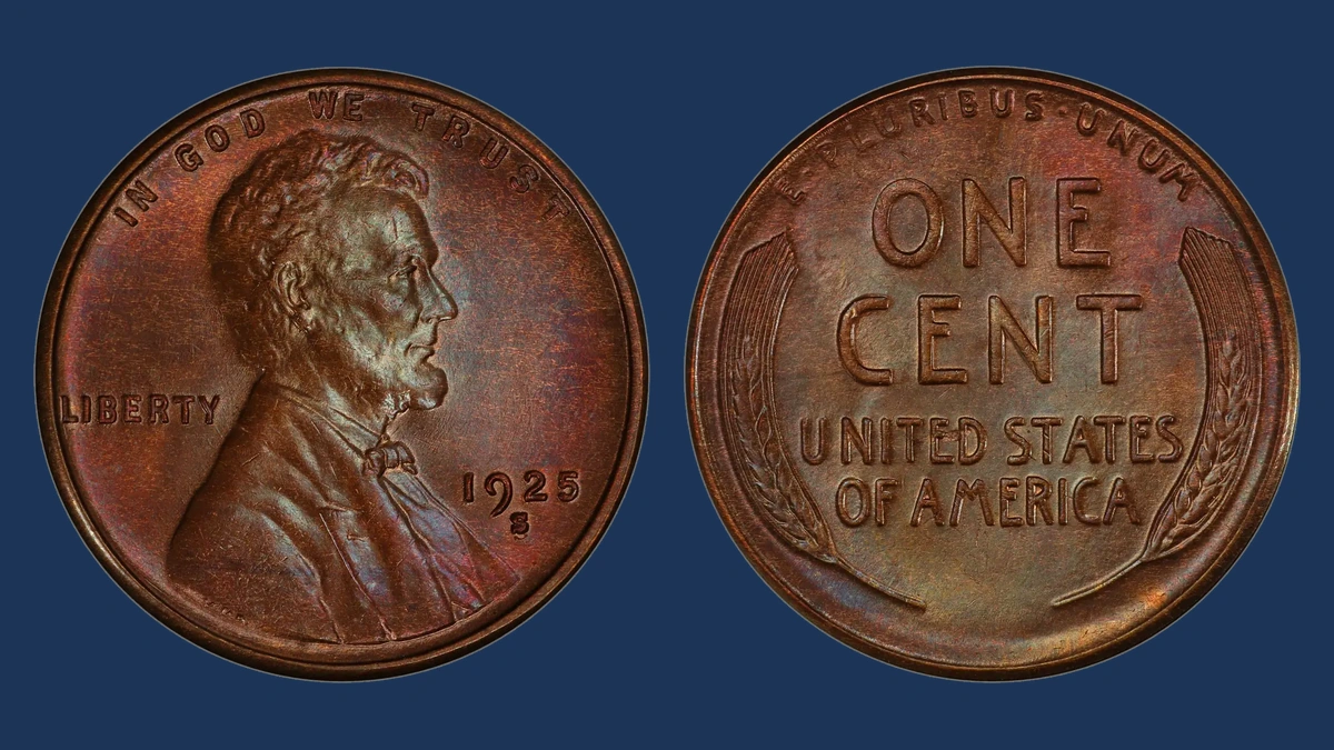 1925 Wheat Penny: Repunched Mintmark