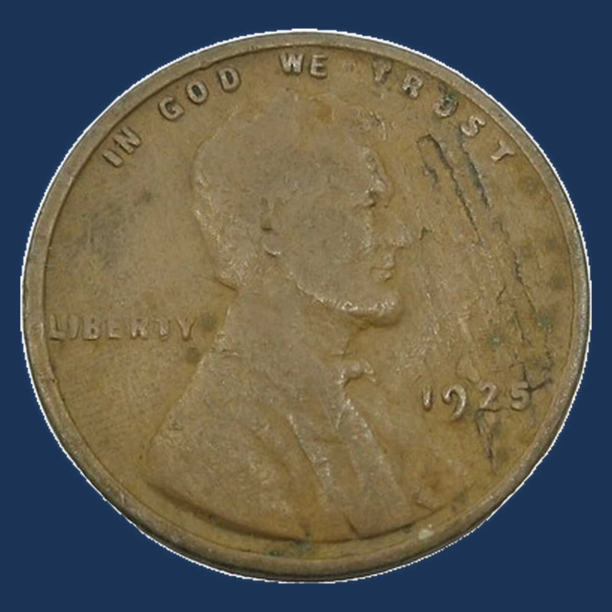 1925 Wheat Penny: Die Crack / Die Chip