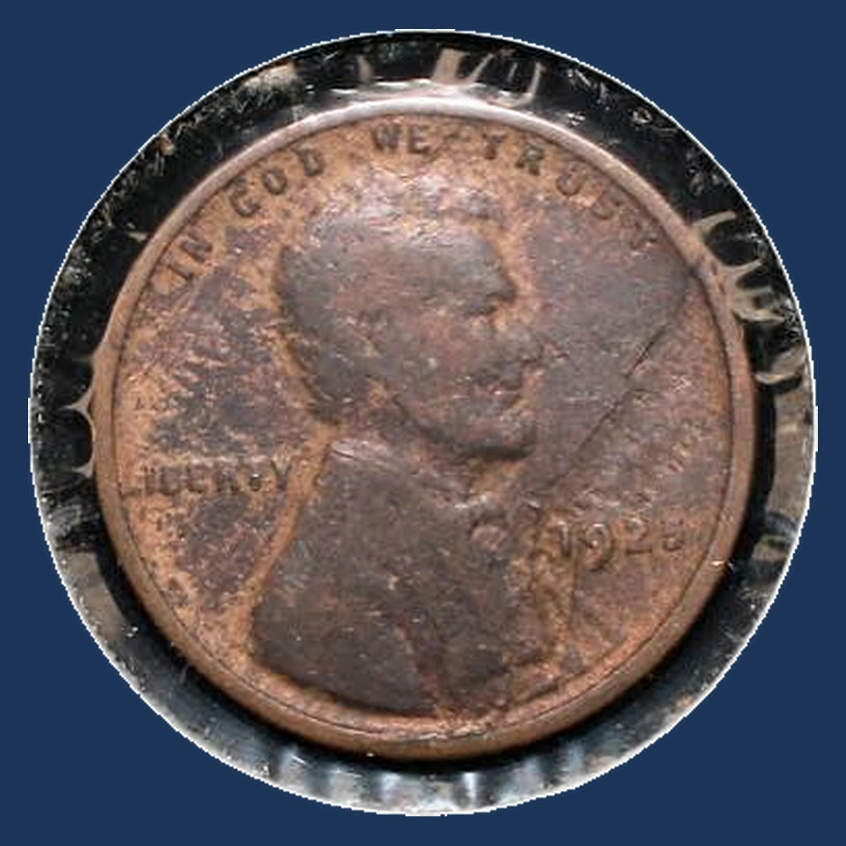 1925 Lincoln Cent (Wheat Reverse): Lamination
