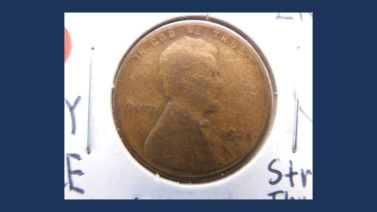 1924 Lincoln Cent (Wheat Reverse): Struck Through