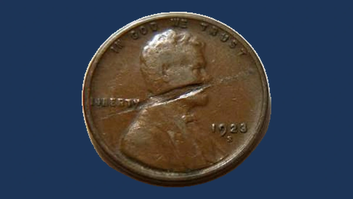 1923 Lincoln Cent (Wheat Reverse): Lamination